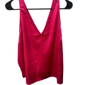 2/$15 Old Navy Vibrant Pink Sleeveless satin Top